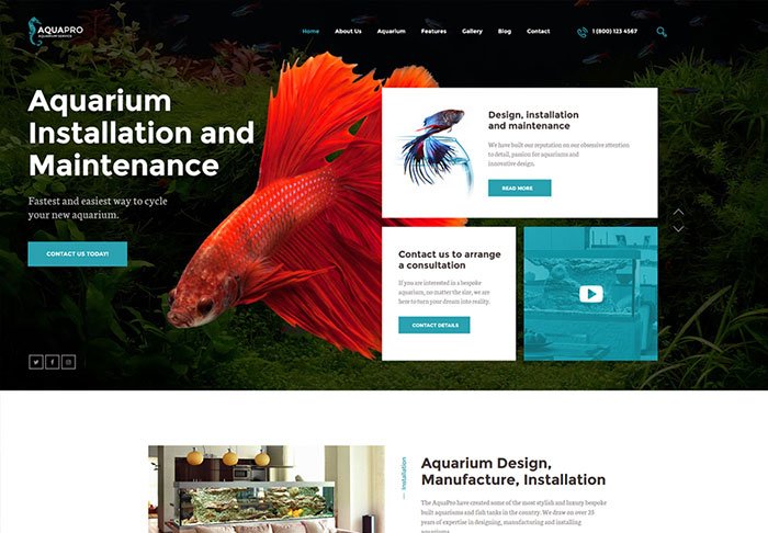 AquaPro | Aquarium Services & Online Store WordPress Theme