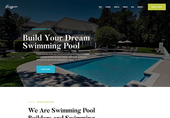 Bassein | Swimming Pool Service WordPress Theme