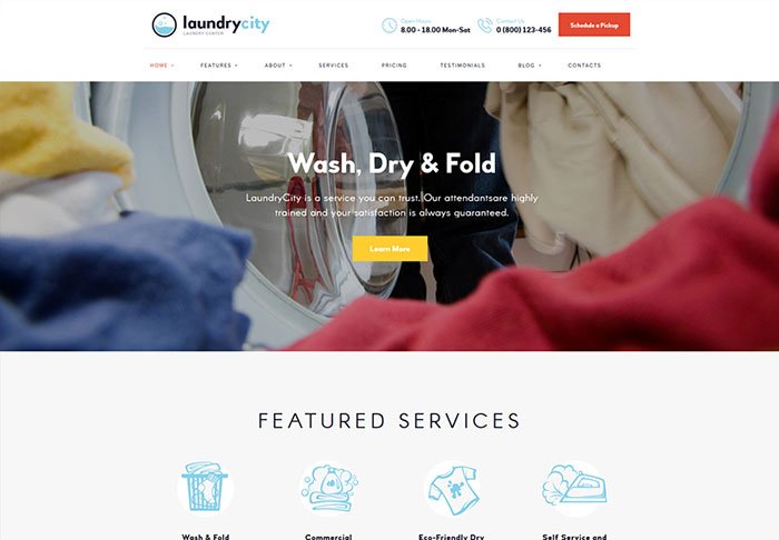 Laundry City | Dry Cleaning & Laundry Services WordPress Theme