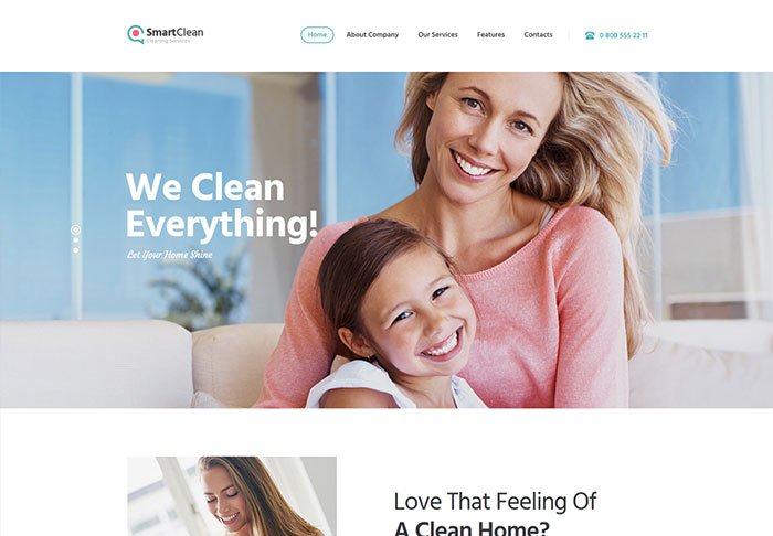 SmartClean | Cleaning Company WordPress Theme