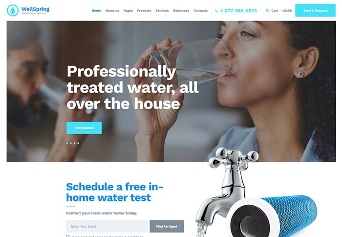 WellSpring | Water Filters & Drinking Water Delivery WordPress Theme